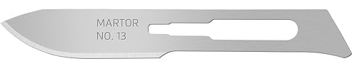 MARTOR 10 x Skalpellklinge, Ersatzklingen Grafikmesser, Bastelmesser, Entgrater, 6,2 mm, Scharf, 1-fach Nutzbar, Nr. 13