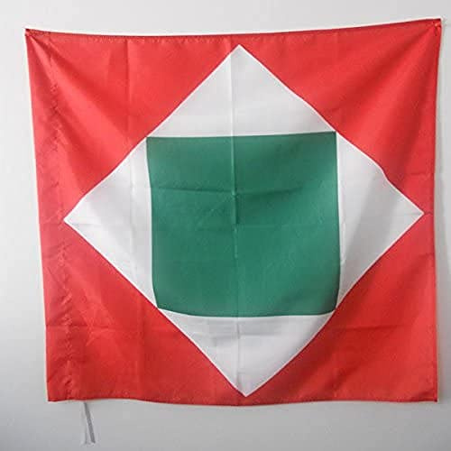 AZ FLAG Bandera República italiana 1802-1805 90x90 cm Poliéster 100D Funda | Uso interior y exterior Enseña italiana antigua costuras dobles y bordes reforzados con funda para mástil