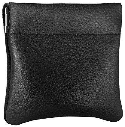 Nabob Leather Genuine Leather Squeeze Coin Purse, Coin Pouch Made IN U.S.A. Change Holder For Men/Woman Size 3.5 X 3.5