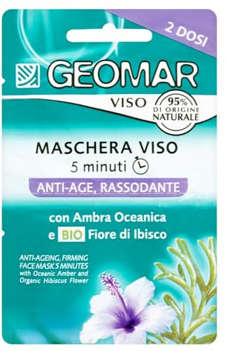 Geomar Maschera Viso, Anti Age, Rassodante - Confezione da - 2 x 7.5 ml