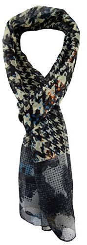TigerTie Unisex Chiffon Schal Leoparden Muster - Gr. 160 cm x 36 cm