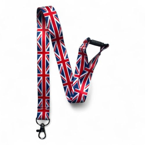 Schlüsselband mit Sicherheitsverschluss mit britischer Flagge