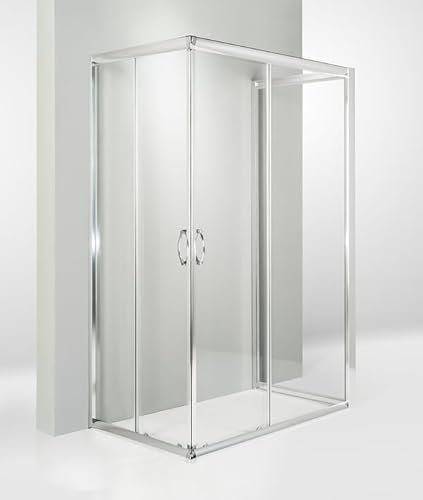 Hydra Box Doccia 3 Lati Porta Scorrevole 70x120x70 cm Trasparente