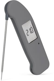 Thermapen ONE Digital Meat Thermometer — Instant 1 Second Readings, IP67 Waterproof Food Thermometer for Meat/Baking/BBQ/Sugar/Oil, Accurate Thermometer with Calibration Certificate (Dove Grey)