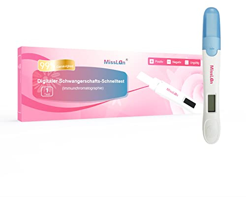MISSLAN Test di gravidanza digitale x 1 test di gravidanza precoce test di gravidanza con determinazione settimanale Sensibilità 25 mIU/ml