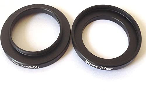 2x Video Camera Lens Connector Adapter Size 30-37mm Step Up Rings 30mm To 37mm Filter Conversion Connect-ing Screws Focus Digital Photo Film Attachment Fix-Ing Photograph Parts Accessories