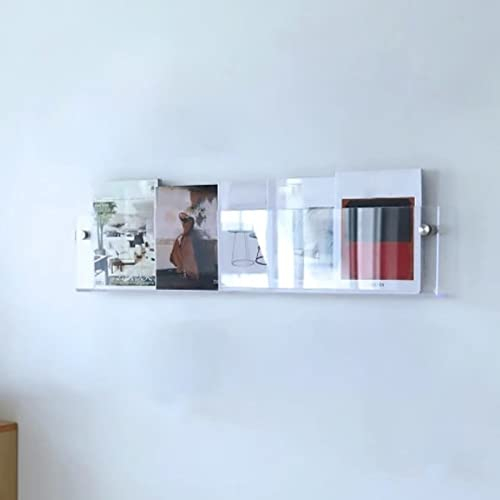 Zeitungsständer Transparentes Acryl Zeitschriftenhalter Mit Wandmontage-Hardware, Handzettel Display Rack Broschürenaufbewahrungsständer, Wohnzimmer ( Color : 1pcs , Size : 90x16x5cm/35.4x6.3x2in )