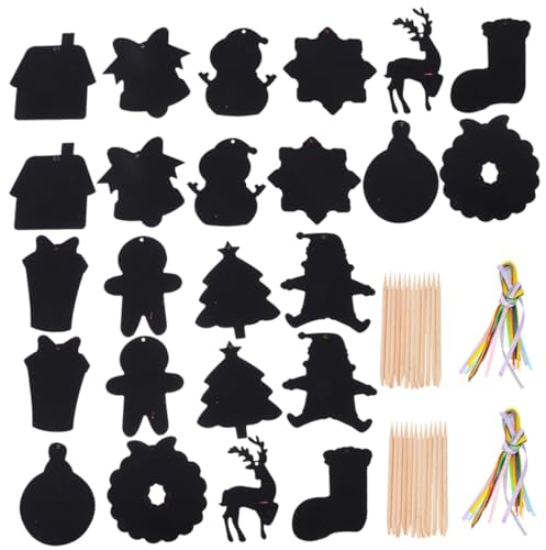 TOYANDONA 1satz Diy Weihnachtskratzkarten Weihnachtsmotiven Kinderfreundliche Bastelidee Für Weihnachtsfeiern Und Kreative Auskratzbilder Für Unvergessliche Momente