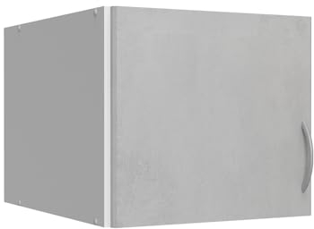 Lomadox Aufsatzschrank Stauraumschrank weiß mit Betonoptik, B/H/T ca. 30/40/54 cm
