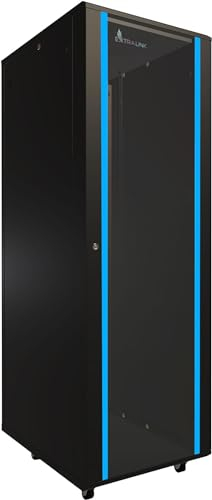 Armadio di rete da 19 pullici 37 U 600x800 pannelli laterali rimovibili autoassemblati Armadio rack 19 pollici per UPS Switch vetro temperato nero Armadio rack per server