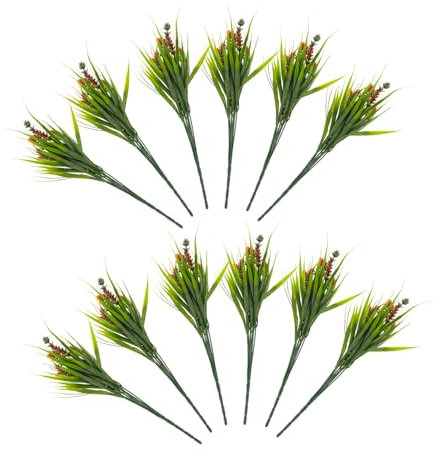 Cabilock Gefälschte Lavendel 12 Stücke Lavendel Anordnung Lebensechte Künstliche Pflanze Wohnkultur Grüne Gras