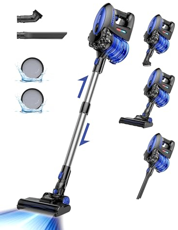 VersLife S7 Aspirapolvere Senza Fili, 35KPa Scopa Elettrica Senza Fili, Batteria Rimovibile, 4 in 1 Aspirapolvere Portatile, 40 Minuti di Autonomia, per la Pulizia di Tutti i Tipi di Pavimenti