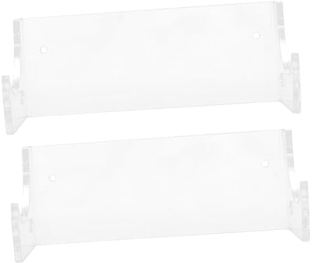 WATIIFUFU 2pcs Wall Mounted Rolling Pin Holder Acrylic Display Rack Kitchen Storage Shelf Multipurpose Hanging Stand