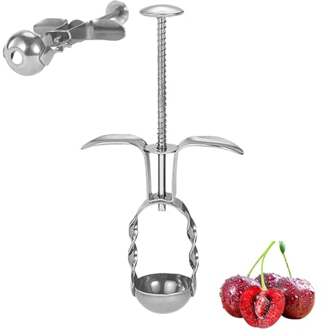 Strumento per snocciolare le ciliegie, snocciolatore per ciliegie in acciaio inossidabile, strumento per rimuovere la fossa del dattero rosso, strumento multiuso per carotaggio della frutta, datteri