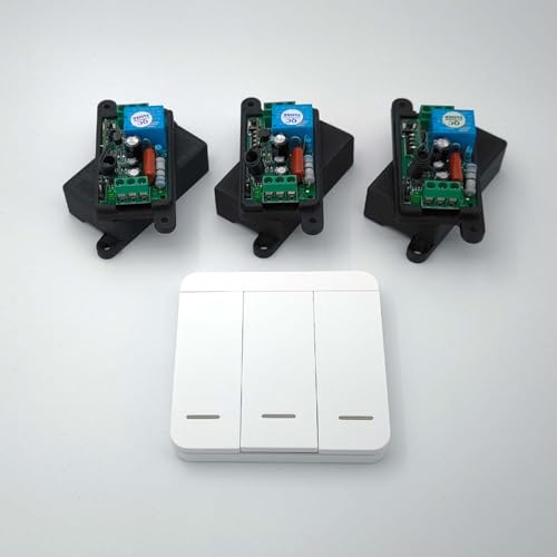 Interruttore 220V con telecomando wireless con montaggio a parete 3ch