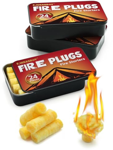 AWEASROY Fire Plugs Fire Starters - Windproof Fire Starter for Campfires Long Brun Time - Fire Starters for Fireplace,Chimney,BBQ Grill,Camping Fire,Wood Stove - Emergency Survival Tools 72pcs