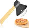 BQRKOTM Roulette à Pizza,Coupé Pizza avec Acier Inoxydable,Couteau a Pizza,Ustensile de Cuisine avec Poignée en Bois Ergonomique,Protection Des Doigts,Convient aux Amateurs de Pizza (Noir)