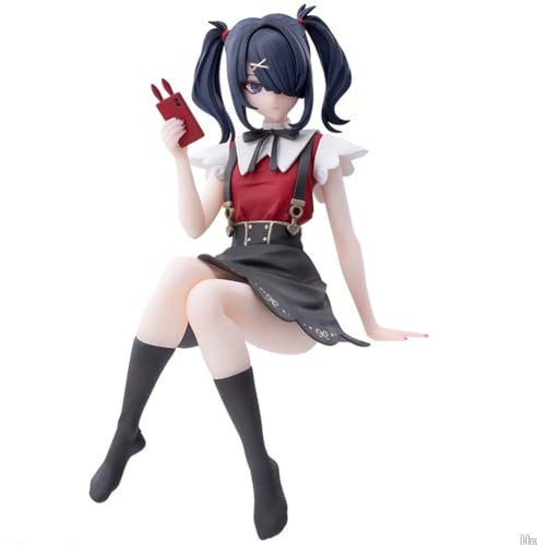 Xinnice AME-chan Figur Anime Nudelstopper Figure Manga Girl Sitzende Actionfigur 13cm PVC Modell Sammlerstück Statue Ornamente (Black Double Pony Tail)