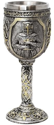 Tasse « Croisés » argentée, motif chevalier médiéval