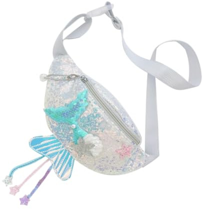 BESPORTBLE Brusttasche Für Mädchen Meerjungfrau-Bauchtasche Cartoon-Tasche Glitzernde Pailletten Modisches Design Aufbewahrungstasche Für Reisen Und Einkaufen