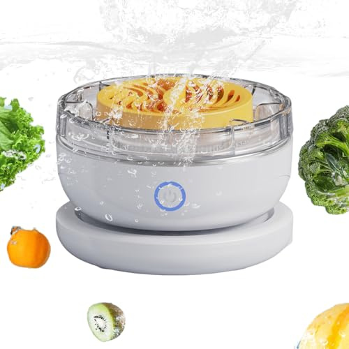Fruit And Vegetable Cleaner Machine,Portable USB Rechargeable Wireless Food Washing Machine - Rechargeable Portable Rotary Automatic Kitchen Accessory for Removing Dirt Prepare Food