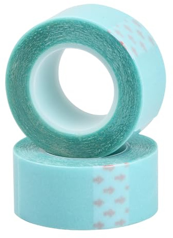 2 rollos de cinta adhesiva para extensiones de cabello, 3 m × 2 cm, fuerte fuerza adhesiva, resistente al agua, cinta adhesiva de repuesto para extensiones y pelucas