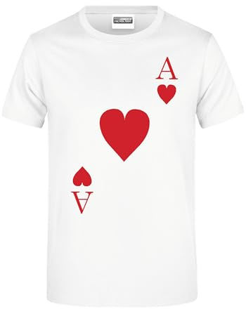 Fasching Spielkarten Bügelbild | Gruppenkostüm | Kein T-Shirt im Lieferumfang enthalten (Herz Ace)