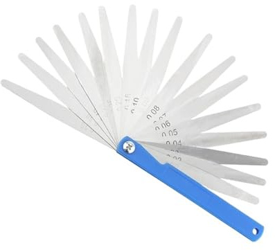 Spessimetro Spessimetro, calibro di spessore metrico, set for la misurazione di fogli, lame di calibro, valvole, fogliame di valvole, strumenti di calibro di gioco(89A32)
