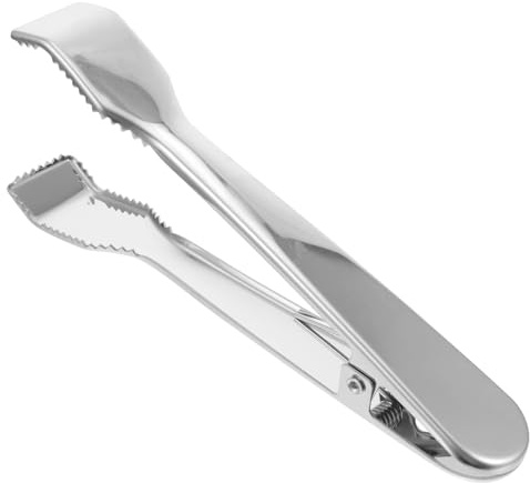 Ipetboom Pinzas de Hielo de Acero Inoxidable con Superficie Espejo Multifuncionales para Cubitos y Azúcar Aptas para Hogar Bar Restaurante y Celebraciones