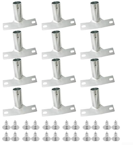 Pour outils de nettoyage, supports de manche de balai avec vis, s'adapte aux poignées de 23 à 5 mm de diamètre, construction en métal pour plus de stabilité, disponible en lot de 3, 6 ou 12 (12 pièces