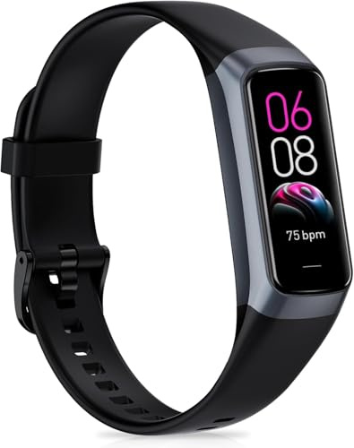 Fitness Tracker Watch | Activity Tracker with 24/7 Heart Rate, Blood Oxygen & Sleep Monitor, 1.1 AMOLED Touch Color Screen, Multiple Sport Modes, Step Counter, IP68 Waterproof for Women & Men