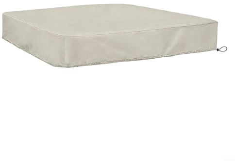Evenoonest Outdoor Sandkastenabdeckung für Gartenspielbereich, 190T wasserdichter Stoff, beige, passend für mehrere Größen 120 x 120 x 20 cm bis 200 x 200 x 20 cm, einfach zu installieren und zu