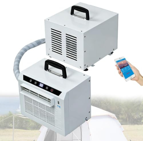 Aire Acondicionado De Sistemas Split De 3000 Btu, 1300 W, con Control TáCtil, por Mando A Distancia Y por WiFi, Sin Necesidad De Montaje, para El Hogar, La Oficina Y El Camping 1.5MConnectingPipe