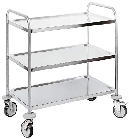 Carrello Di Servizio 3 Ripiani Cm 80 Smontato - Inox