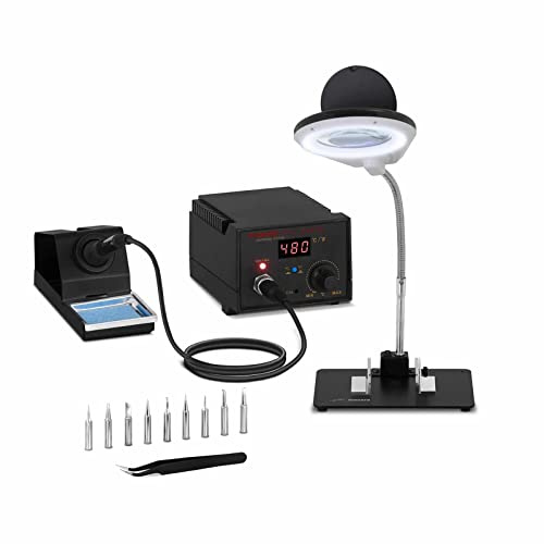 Stamos Soldering S-LS-12 Lötstation 65 W Lötkolben 60 W digital 480 °C Temperatur LED Lötspitzen