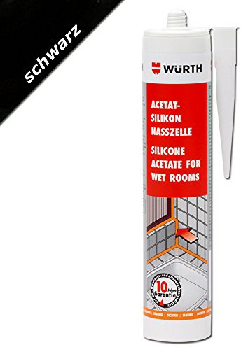 Würth Acetat - Silikon Nasszelle Schwarz 310 ml Kartusche