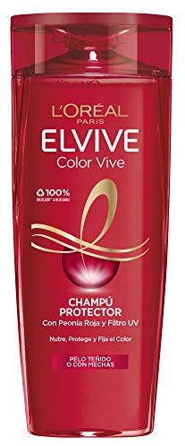 L'Oréal Paris - Elvive Color Vive Champú Protector, Cabellos Teñidos o con Mechas, Fija, Nutre y Protege - 380 ml
