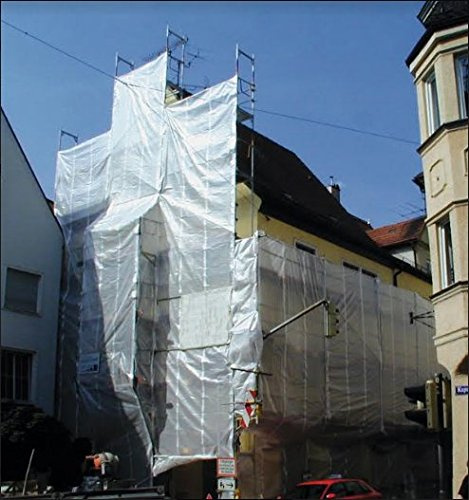 Gerüstschutzplane - Gerüstschutzfolie 2,70 x 20 m transparent 160g/m² Lichtdurchlässigkeit mind. 70%