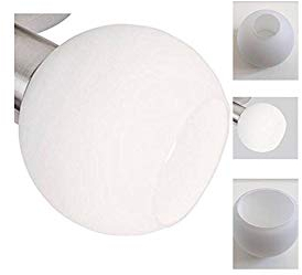 Loxy Lot de 3 abat-jours E14 en verre de rechange pour lampe sur pied, lampe de table, lampadaire