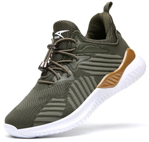 Elaphurus Kids Mesh Running Shoes Casual Sneaker Trainers Athletic Shoes for Boys Girls, 3.5 UK, 6 Green