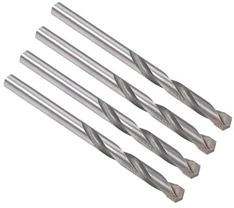 sourcing map Hartmetall-Spiralbohrer, 4 mm, Metallbohrer, Schneider für Edelstahl, Kupfer, Aluminium, Zinklegierung, Eisen, 4 Stück