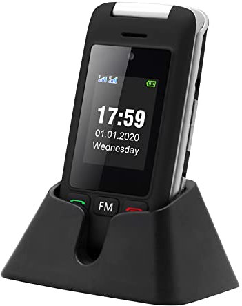 ARTFONE - C10 Telefono Cellulare per Anziani con Tasti Grandi | Base di ricarica | Funzione SOS | 2.4 Display | Doppia SIM | Chiamata Rapida | Torcia | Radio Suono Alto | Batteria Lunga Durata