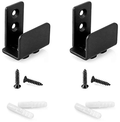 QWORK® Schiebetür Bodenführung, Einstellbar Bodenführung Wand, Perfekt Geeignet für Schiebetür, 2 Stück