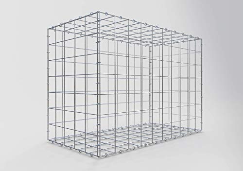 GABIONA Gabione 100 × 70 × 50 cm (L x H x T) – Steinkorb aus 4 mm Draht, Maschenweite 10 × 10 cm, C-Ring Verschluss + Gratis-Zange – ideal für Sichtschutz, Gabionenzaun, Gartenmauer und Steinkorbwand