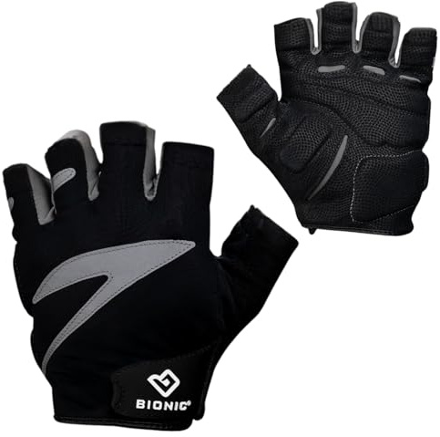 Bionic Men's Cycling Gloves Fingerless Black (Medium)
