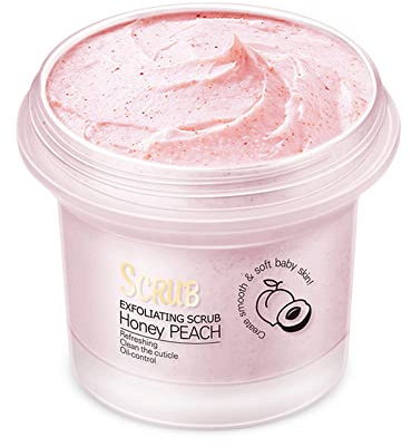 LICHENGTAI Scrub Liscio e Aderente alla Pesca, Corpo Naturale da 100 g, Organico, Illuminante e Liscio, per Corpo, Viso, Mani, Piedi
