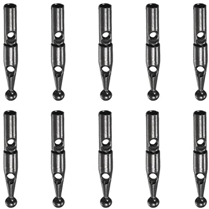 sourcing map 10uds Paraguas Cola Cabeza Cuentas 2,4mm Agujero Diámetro 26mm Longitud Metal Paraguas Componentes para Reverse Paraguas Cubierta Piezas, Gris