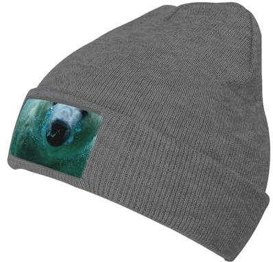 Süße Tier Beanie Mütze Warm Strick Skull Hat Thermo für Damen und Herren Schwarz, Deep Heather, One size