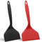 2 Piezas Espátulas Silicona Cocina Ancha, Espátula de Silicona Antiadherente 25.5x12cm, Utensilios de Cocina sin BPA para Huevos,Cocinar y Hornear Tortitas, Huevos,Fish,Pizza,Filete(Rojo Negro)