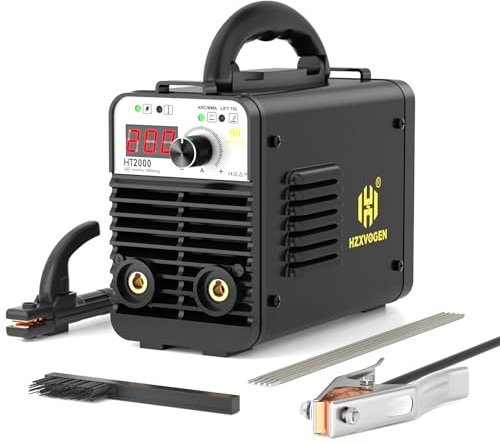 ARC Welder, HZXVOGEN 240V 200A 2 in 1 IGBT Inverter Lift TIG/MMA Stick Welder, Mini Welder Machine with LCD Digital Display/Hot Start/Arc Force Anti-Stick, Portable Welding Machine (HT2000)